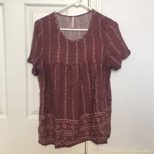 Called to Surf Mauve and Orange Top